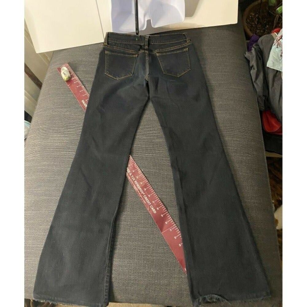 J Brand Womens Flare Wide Leg Trouser Jeans Sz 28 Dark Blue Indigo Wash Stretch